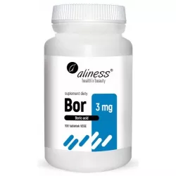 Aliness Bor 3 mg (kwas borowy) 100 tabletek osteoporoza Aliness