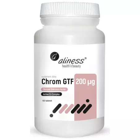 Aliness Chrom GTF ActCr-Complex 200 ug 100 tabletek chrom Aliness