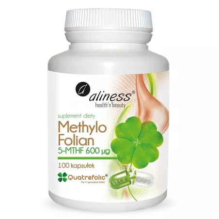 Aliness Methylo Folian 600 mcg 100 kapsułek kwas foliowy Aliness