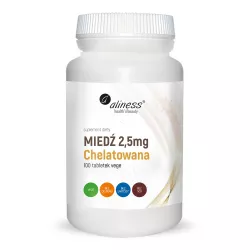 Aliness Miedź chelatowana 2,5 mg 100 tabletek naturalne preparaty na odporność Aliness