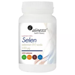 Aliness Selen Selenian sodu 100 ug 100 tabletek naturalne preparaty na odporność Aliness