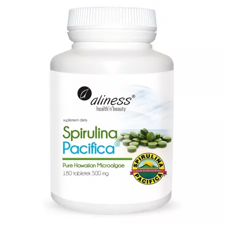 Aliness Spirulina Pacyfica® 500 mg 180 tabletek probiotyki na trawienie Aliness