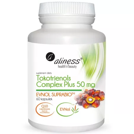Aliness Tokotrienols Complex Plus 50 mg 60 kapsułek Sprawny umysł Aliness