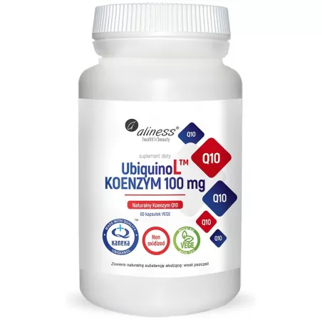 Aliness UbiquinoL Koenzym Q10 100 mg 60 kapsułek naturalne preparaty na odporność Aliness