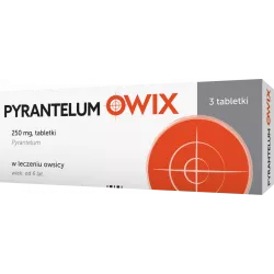 Pyrantelum OWIX 250mg x 3 tabletki leki na pasożyty ZAKŁADY FARMACEUTYCZNE POLPHARMA S.A.