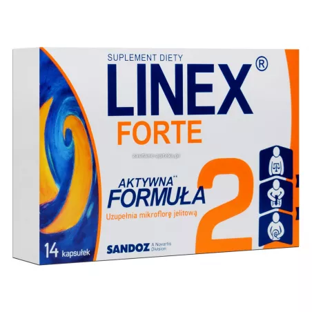 Linex Forte x 14 kapsułek probiotyki na trawienie SANDOZ GMBH