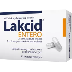 Lakcid entero 250 mg 10 kapsułek biegunka ZAKŁADY FARMACEUTYCZNE POLPHARMA S.A.