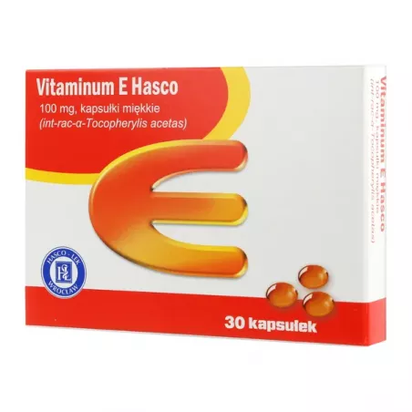 Vit E Hasco 100 mg x 30 kapsułek witamina E PRZEDSIĘBIORSTWO PRODUKCJI FARMACEUTYCZNEJ HASCO-LEK S.A.