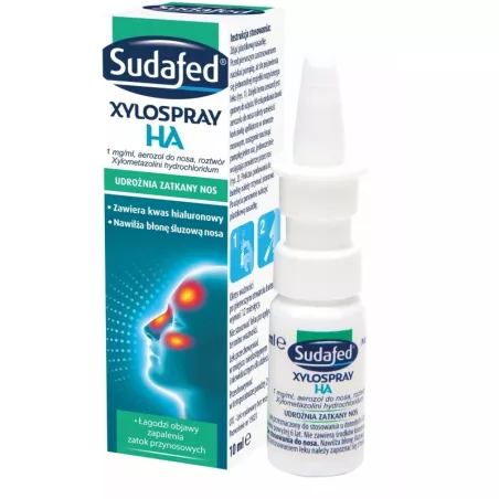 Sudafed Xylospray HA aerozol do nosa 10 ml leki na katar MCNEIL HEALTHCARE (IRELAND) LIMITED