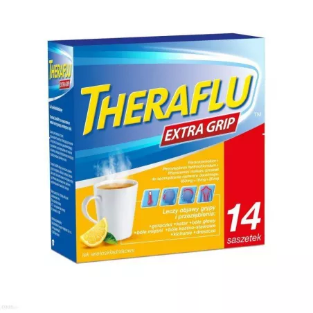 Theraflu Extragrip 14 saszetek leki na gorączkę GLAXOSMITHKLINE CONSUMER HEALTHCARE SP. Z O.O.