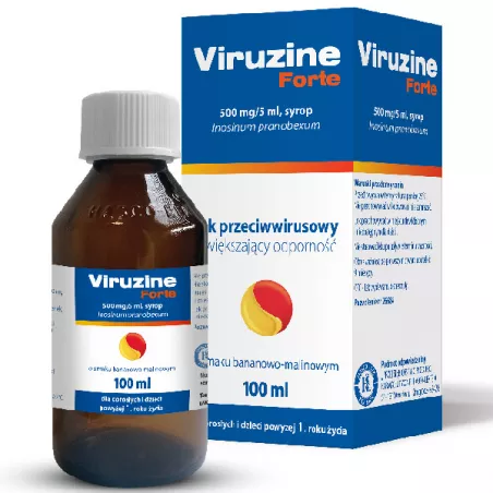 Viruzine Forte syrop 0,5 g/5 ml x 100 ml naturalne preparaty na odporność PRZEDSIĘBIORSTWO PRODUKCJI FARMACEUTYCZNEJ HASCO-LE...
