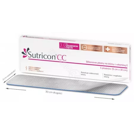 Plaster silikonowy na blizny Sutricon 5x30cm 5 sztuk Kompresy VERCO