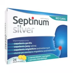 Septinum Silver pastylki do ssania x 24 pastylki leki na ból gardła i chrypkę NATUR PRODUKT PHARMA SP. Z O.O.