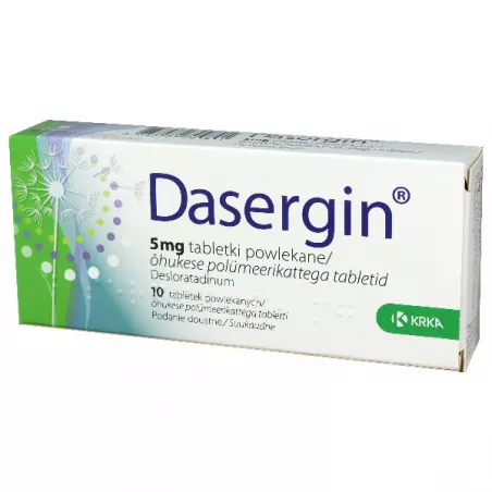 Dasergin tbl-p 5 mg x 10 tabletek tabletki na alergię KRKA D.D. NOVO MESTO