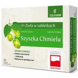 Szyszka chmielu 30 tabletek Spokój i Sen ZAKŁADY FARM. COLFARM