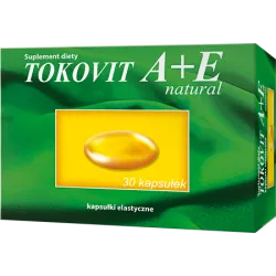Tokovit A+E Natural 30 kapsułek witamina A PRZEDSIĘBIORSTWO PRODUKCJI FARMACEUTYCZNEJ HASCO-LEK S.A.