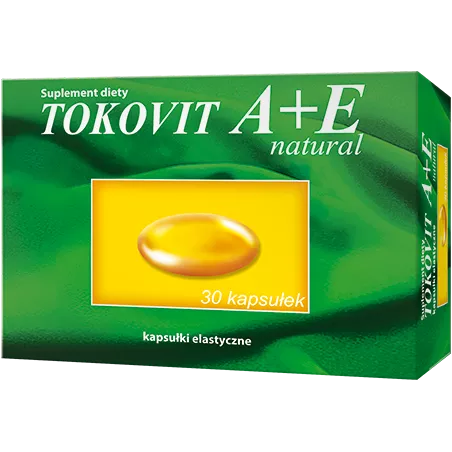 Tokovit A+E Natural 30 kapsułek witamina A PRZEDSIĘBIORSTWO PRODUKCJI FARMACEUTYCZNEJ HASCO-LEK S.A.