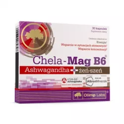 Olimp Chela-Mag B6 Ashwagandha +żeń-szeń x 30 kapsułek ( data ważności 16.05.2025 ) ashwagandha OLIMP LABORATORIES