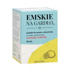 Emskie na gardło do ssania cytrynowe x 30 pastylek gardło PRZEDSIĘBIORSTWO FARMACEUTYCZNE "ZIOŁOLEK" SP. Z O.O.