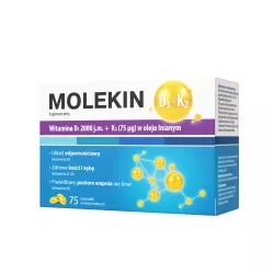 Molekin D3+K2 w oleju lnianym x 75 kapsułek witamina D N.P.ZDROVIT SP Z O.O.