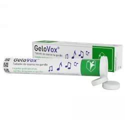 Gelovox tabletki do ssania porzeczkowo-mentolowe x 20 tabletek gardło SIROSCAN SP. Z O.O.