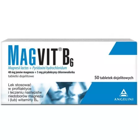 Magvit B6 50 tabletek magnez ANGELINI PHARMA POLSKA SP. Z O.O.
