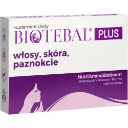Biotebal PLUS włosy skóra paznokcie x 30 tabletek Skóra Włosy i paznokcie ZAKŁADY FARMACEUTYCZNE POLPHARMA S.A.