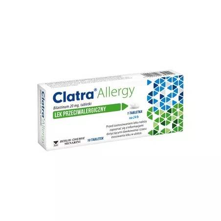 Clatra Allergy 20 mg x 10 tabletek tabletki na alergię A.MENARINI INDUSTRIE PHARMACEUTICHE RIUNITE S.R.I.