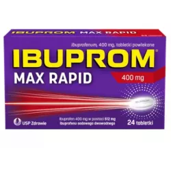 Ibuprom max rapid tabletki powlekane 400 mg x 24 tabletki ból US PHARMACIA SP. Z O.O.