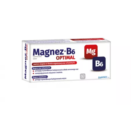 Magnez + B6 Optimal x 60 tabletek magnez POLFARMEX S.A.