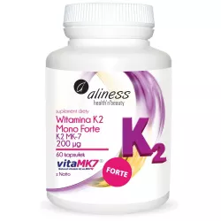 Aliness Witamina K2 MonoForte 200 mcg x 60 kapsułek witamina K Aliness