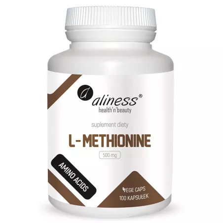 Aliness L-Methionine 500 mg 100 kapsułek Dobre samopoczucie Aliness