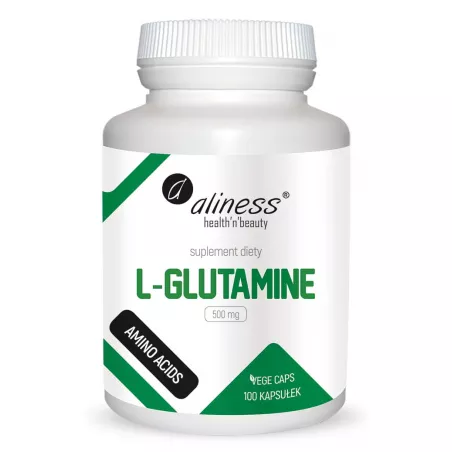 Aliness L-Glutamine 500 mg 100 kapsułek niestrawność Aliness