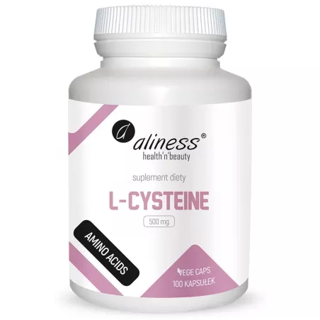 Aliness L-Cysteine 500 mg 100 kapsułek ( data ważności 31.10.2024 r. ) wzmocnienie Aliness