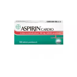 Aspirin cardio 100 mg 56 tabletek leki przeciwzakrzepowe BAYER SP. Z O.O.