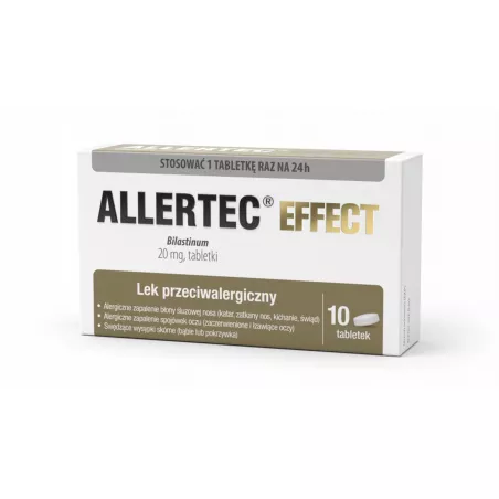 Allertec Effect 20 mg 10 tabletek tabletki na alergię ZAKŁADY FARMACEUTYCZNE POLPHARMA S.A.