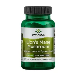 SWANSON Lion's Mane 500 mg 60 kapsułek Pamięć i koncentracja Swanson