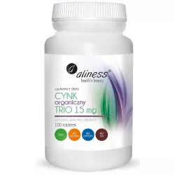 Aliness Cynk organiczny Trio 15 mg 100 tabletek cynk Aliness