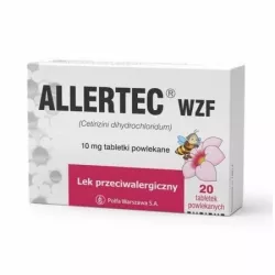 Allertec WZF tbl-p 10 mg x 20 tabletek tabletki na alergię WARSZAWSKIE ZAKŁ.FARM. POLFA S.A.