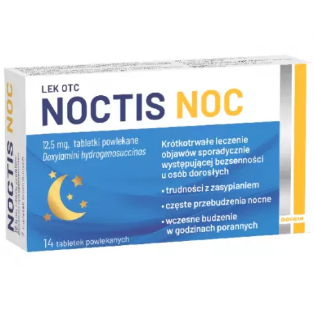 Noctis Noc 12,5 mg x 14 tabletek powlekanych Spokój i Sen BIOFARM SP.Z O.O.