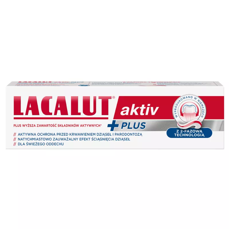 NP PHARMA SP. Z O.O. LACALUT AKTIV PLUS Pasta do zębów 75 ml — Składniki i ocena