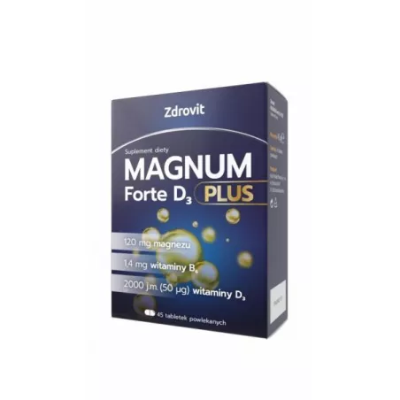 Zdrovit Magnum ForteD3 Plus tabletki powlekane 45 tabletek magnez NATUR PRODUKT PHARMA SP. Z O.O.