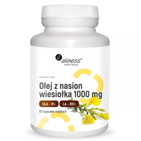 Aliness wiesiołek olej z nasion 1000 mg 90 kapsułek kwasy omega Aliness