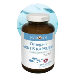 Norsan Omega-3 ARKTIS x 120 kapsułek trany i oleje Norsan