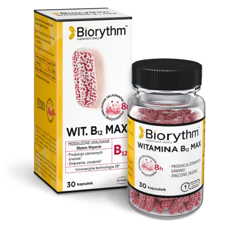 Biorythm Witamina B12 Max x 30 kapsułek witaminy z grupy B STADA ARZNEIMITTEL AG