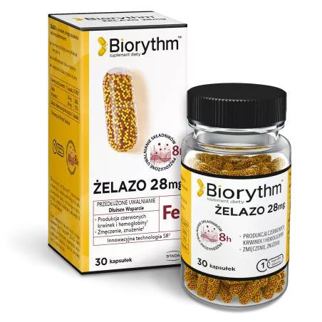 Biorythm Żelazo 28 mg x 30 kapsułek żelazo STADA ARZNEIMITTEL AG