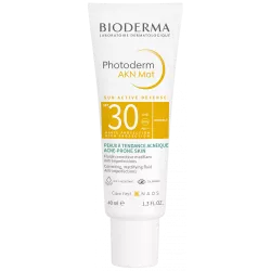 BIODERMA PHOTODERM AKN Mat SPF30 x 40 ml preparaty z filtrem UV Bioderma