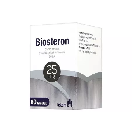 Biosteron 25 mg x 60 tabletek witaminy dla seniora PRZEDSIĘBIORSTWO FARMACEUTYCZNE LEK-AM SP. Z O.O.