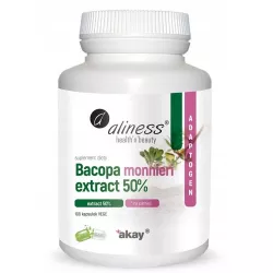 Aliness Bacopa Monnireni 50% 500 mg x 100 kapsułek Sprawny umysł Aliness