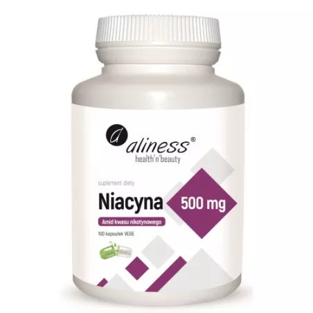 Aliness niacyna 500 mg x 100 kapsułek Energia Aliness